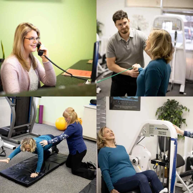 Four images showing the staff of better health Alaska doing their duty.